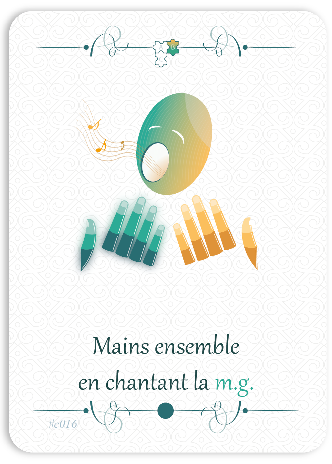 Mains ensemble en chantant la m.g.