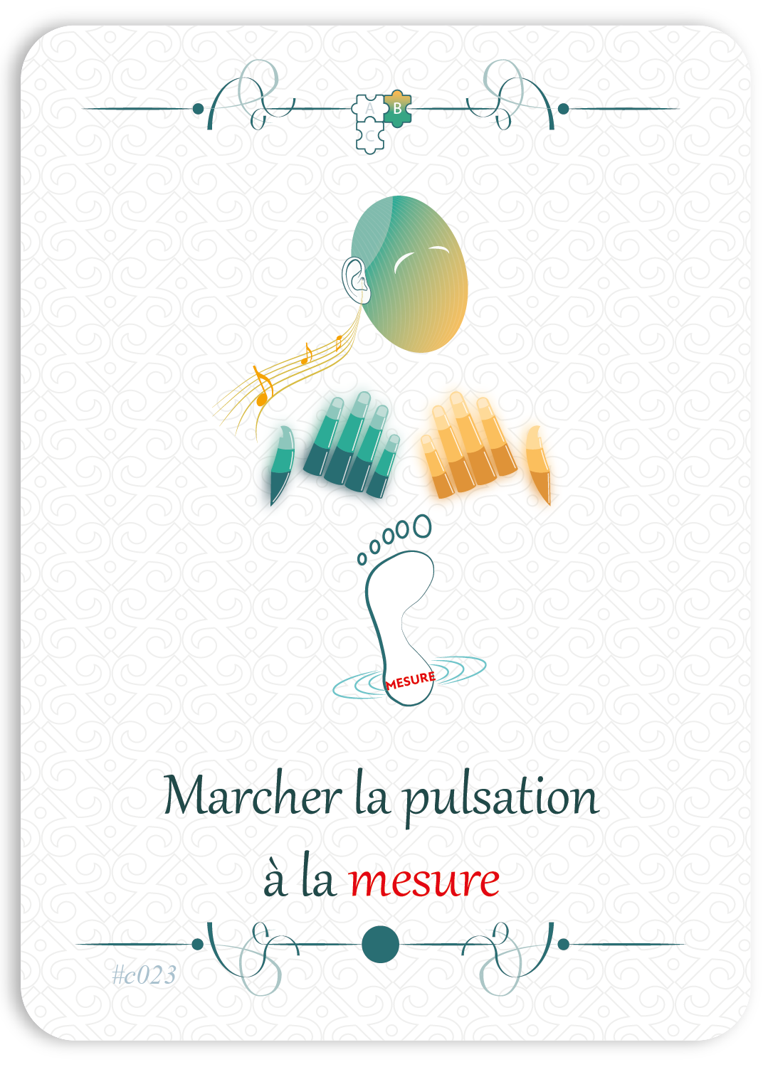 Mains ensemble en marchant à la mesure