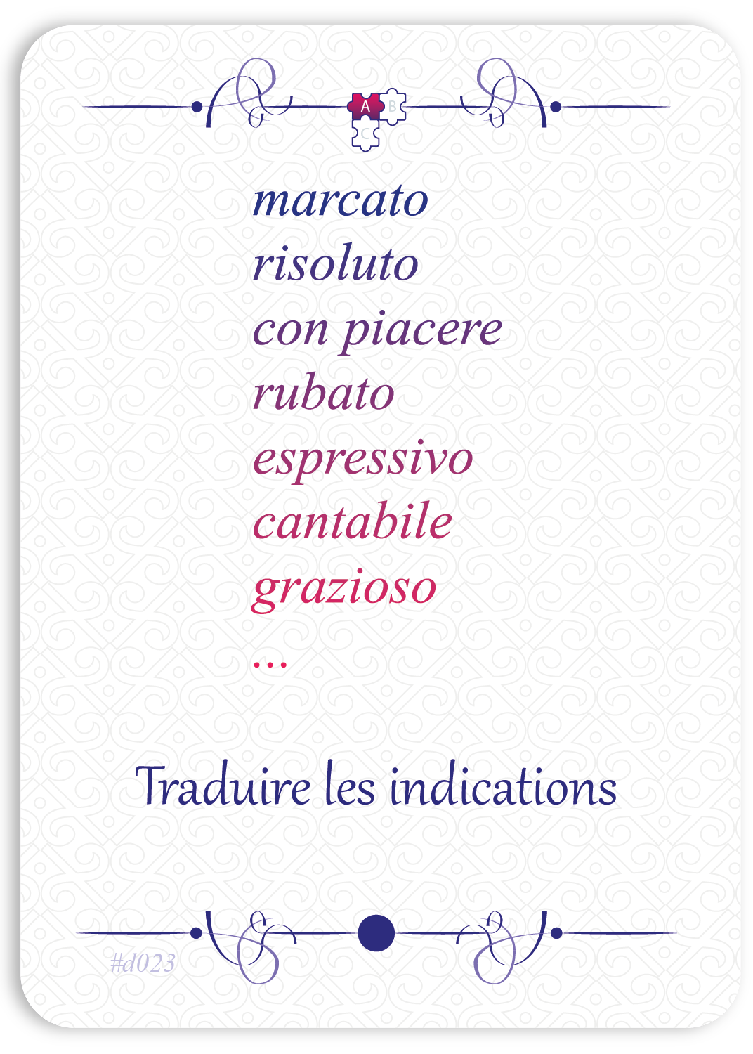 Traduire les indications