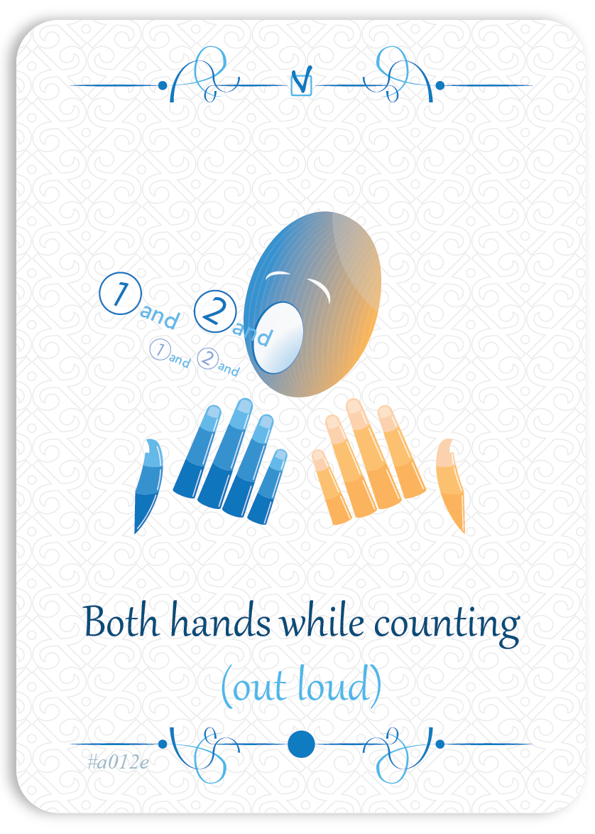 Both hands while counting