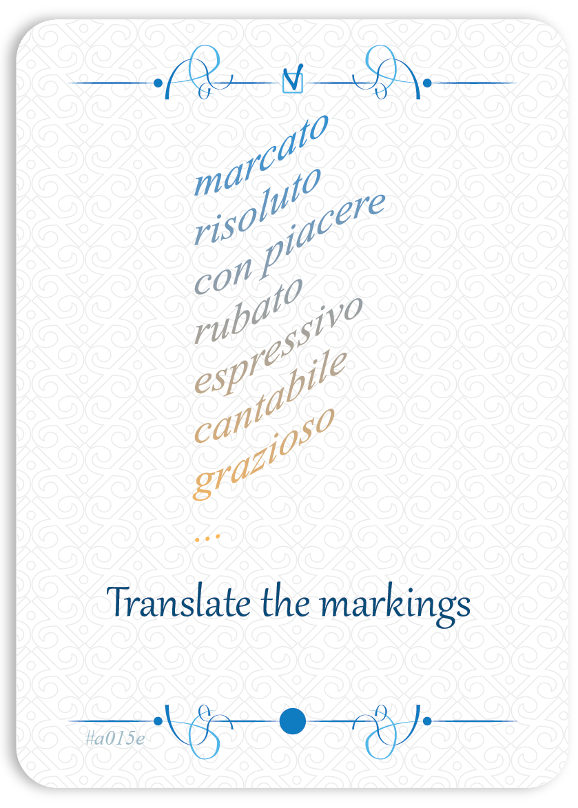 Translate the markings