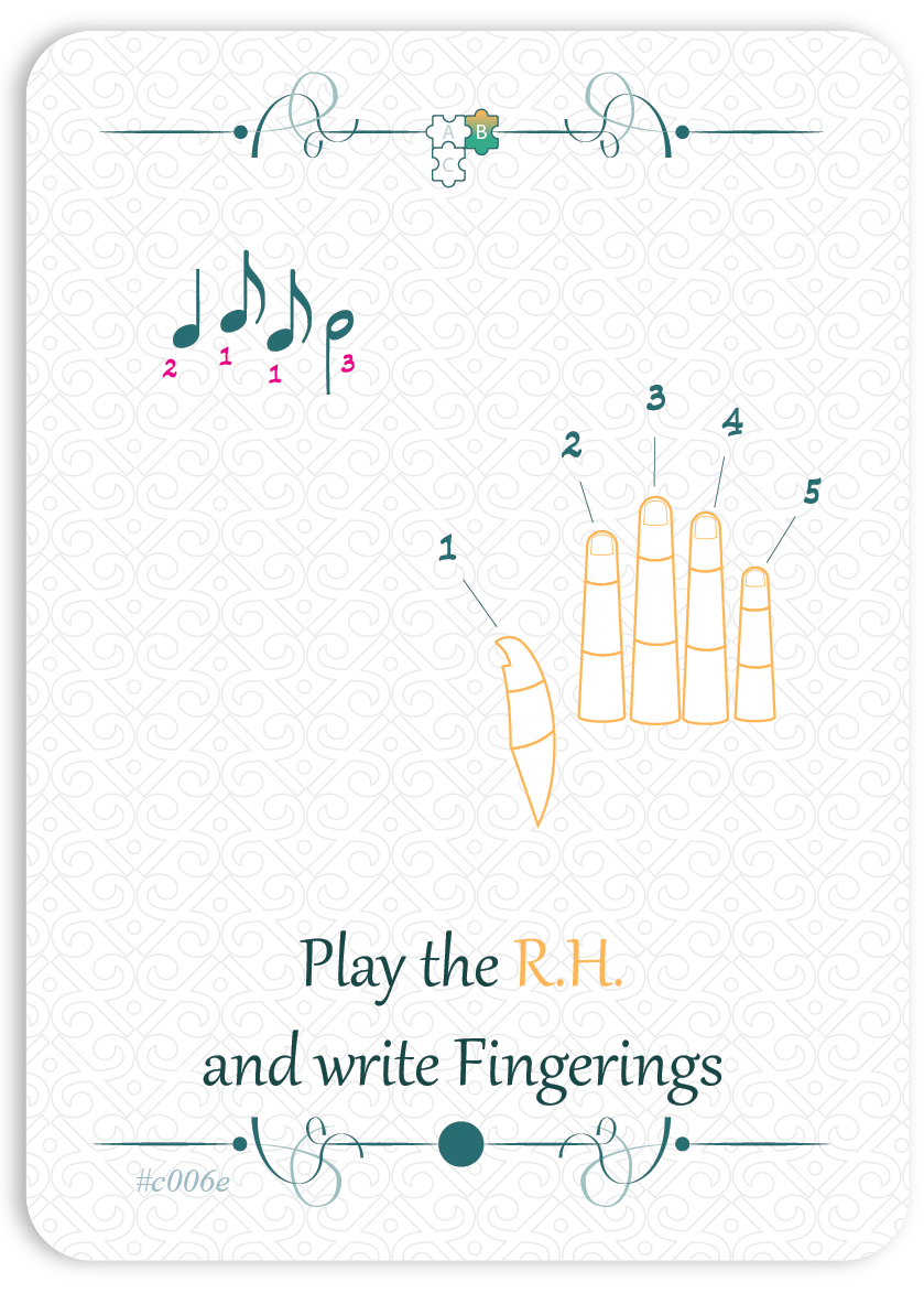 Play Right Hand and Write Fingerings