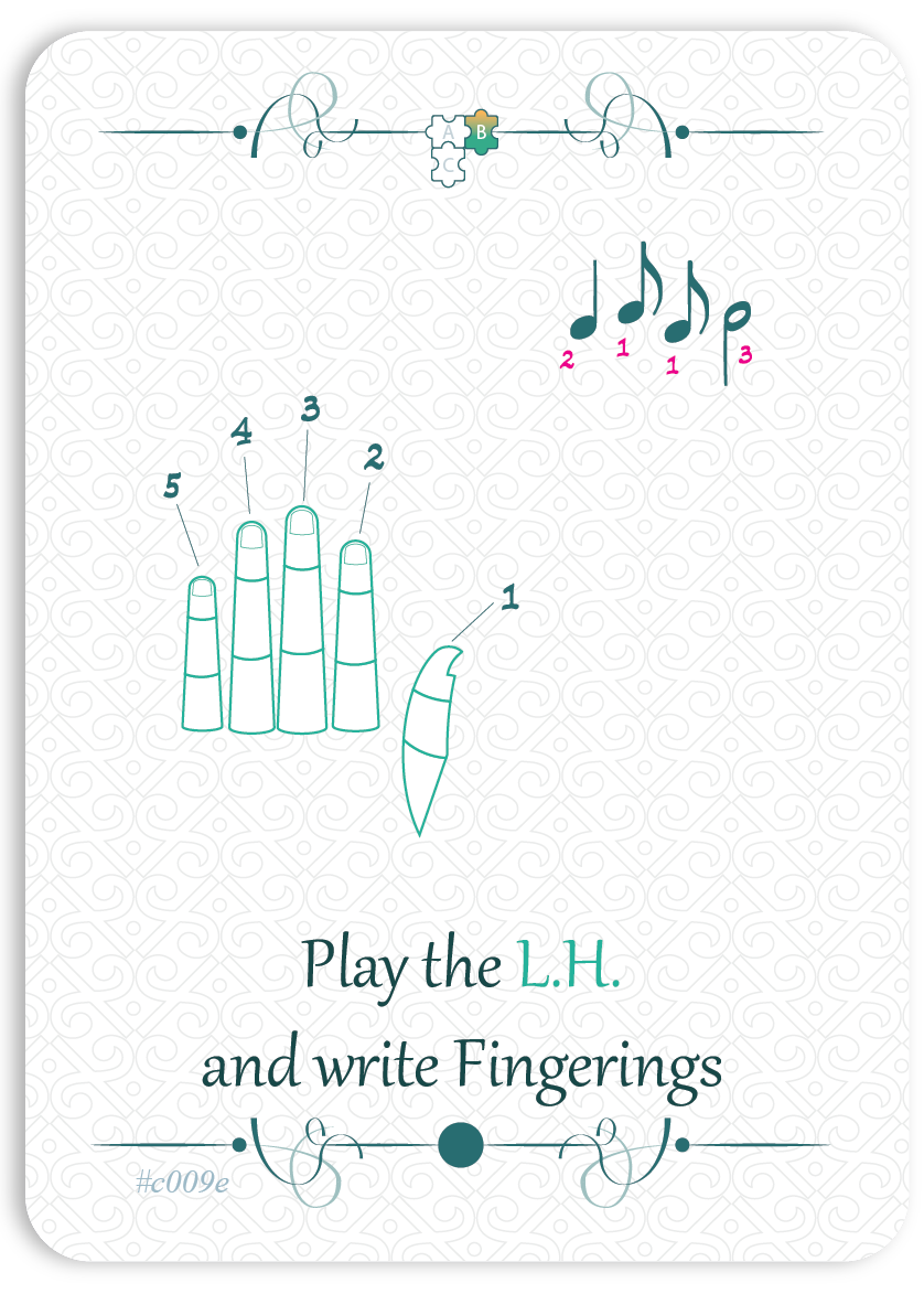 Play Left Hand and Write Fingerings
