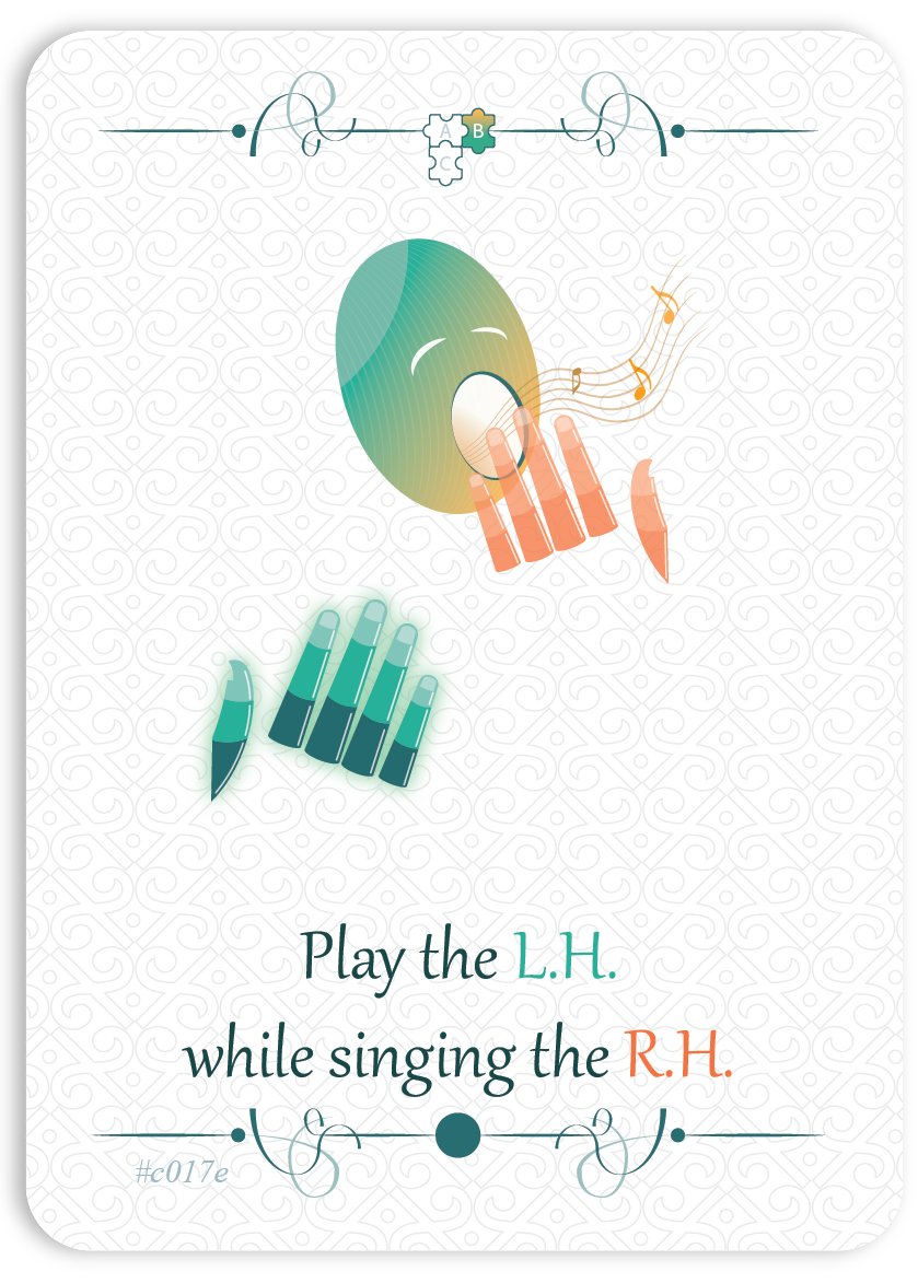 Play the left hand while singing the right hand