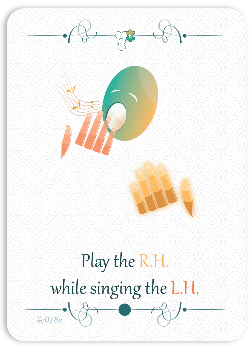 Play the right hand while singing the left hand