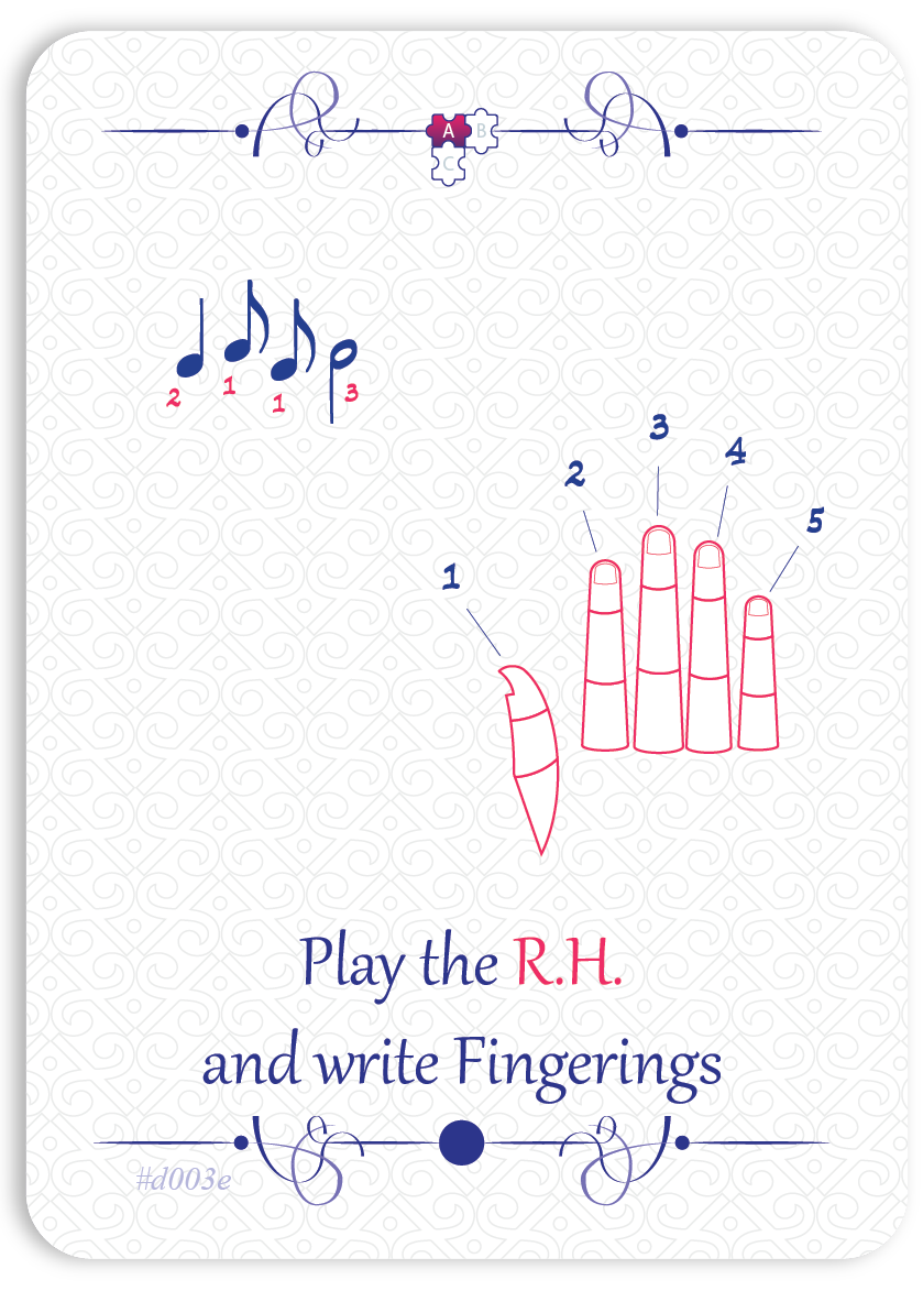 Play Right Hand and Write Fingerings