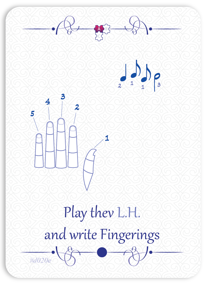 Play Left Hand and Write Fingerings