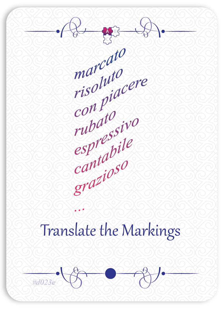 Translate the Markings