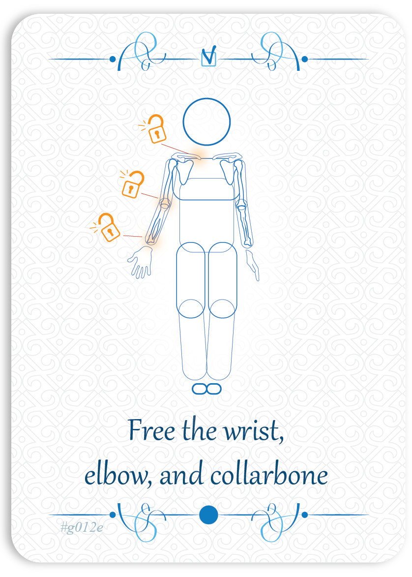 Free the wrist, elbow, and collarbone