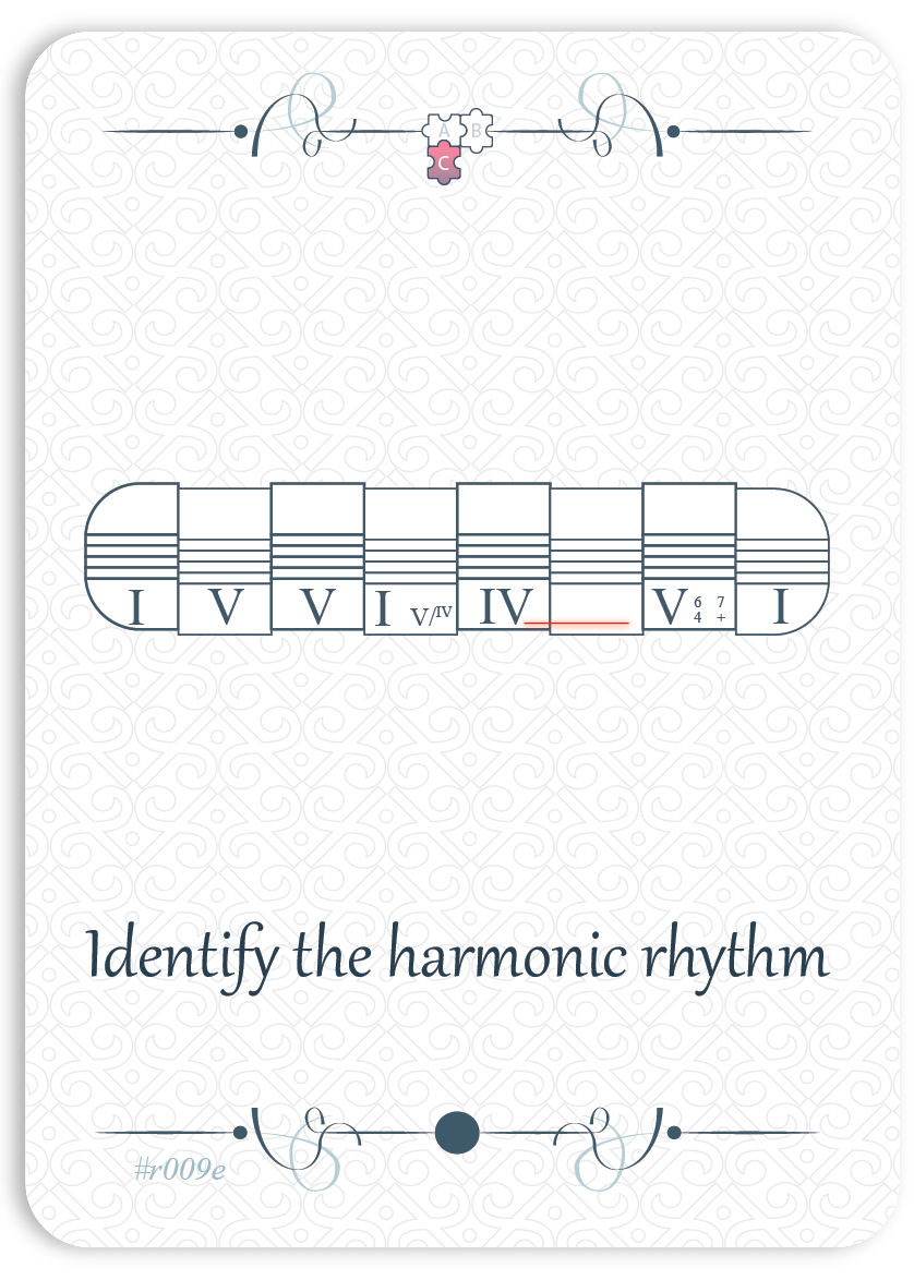 Identify the harmonic rhythm