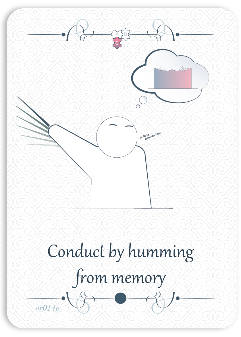 Conduct by humming from memory
