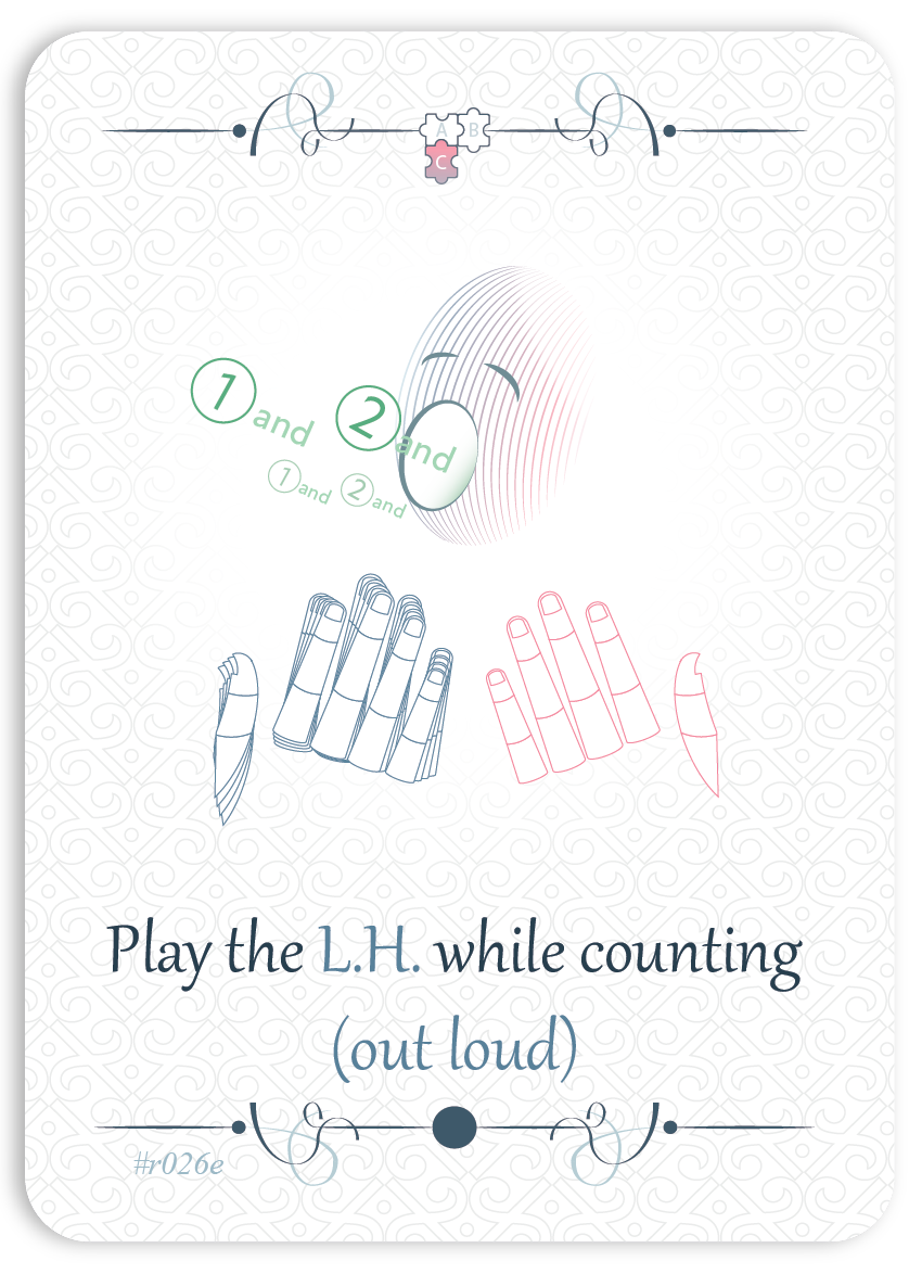Play the left hand while counting