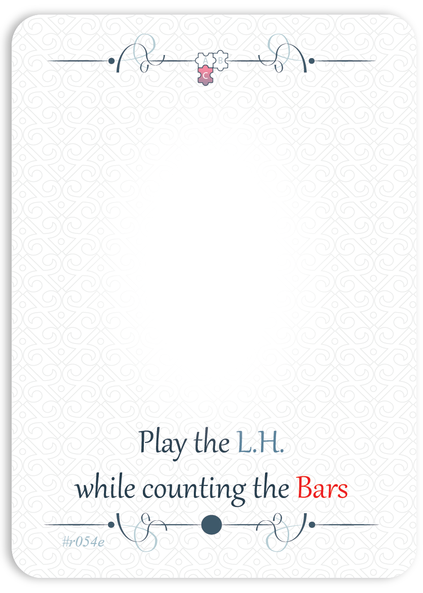 Play the left hand while counting the bars aloud