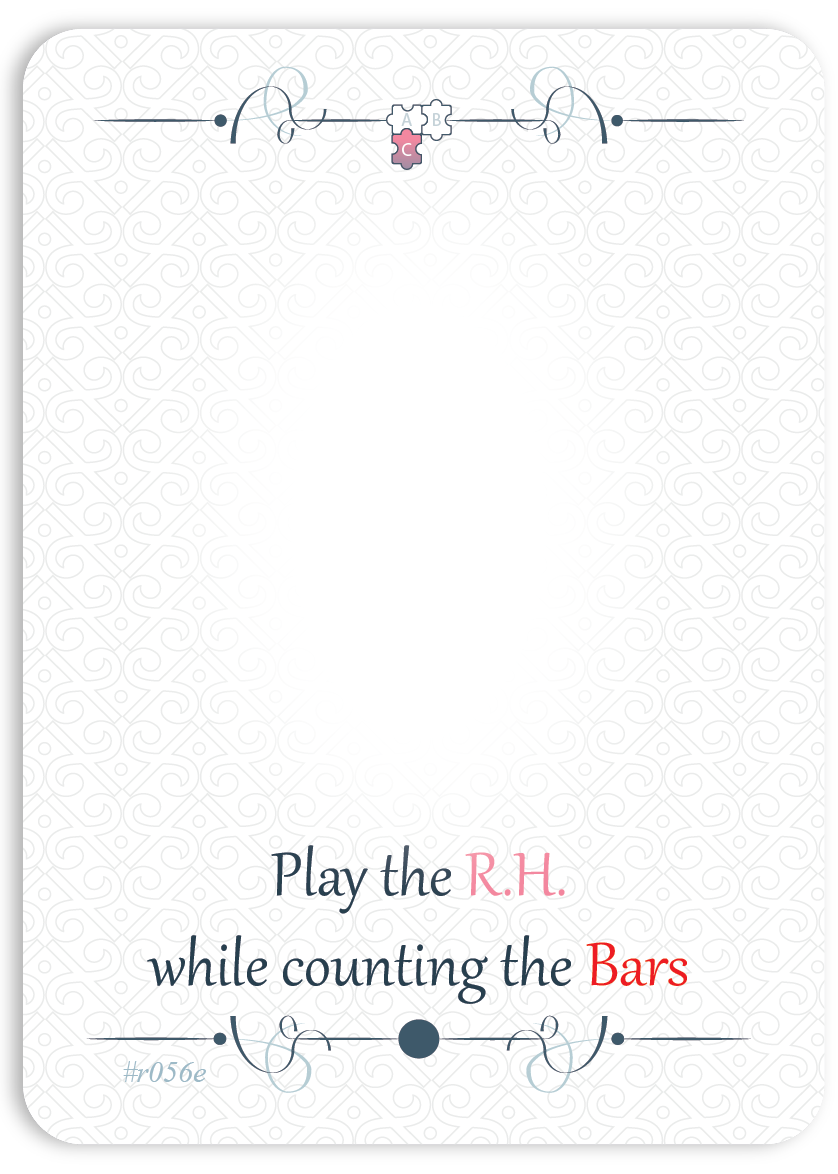 Playing the right hand while counting the bars aloud