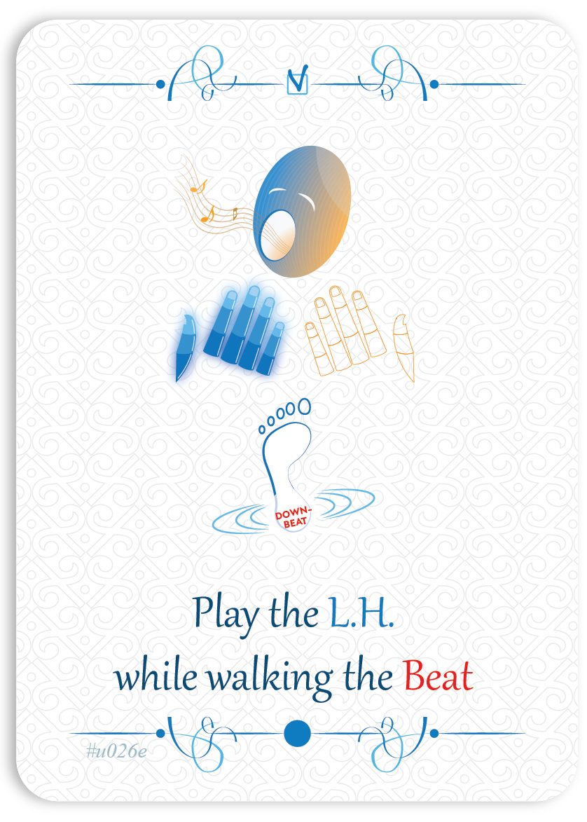 Play l.h. while walking the Beat