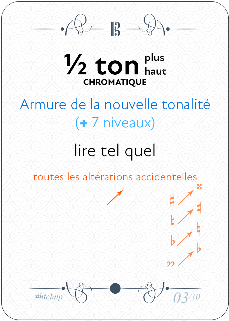 Un ½ ton chromatique plus haut