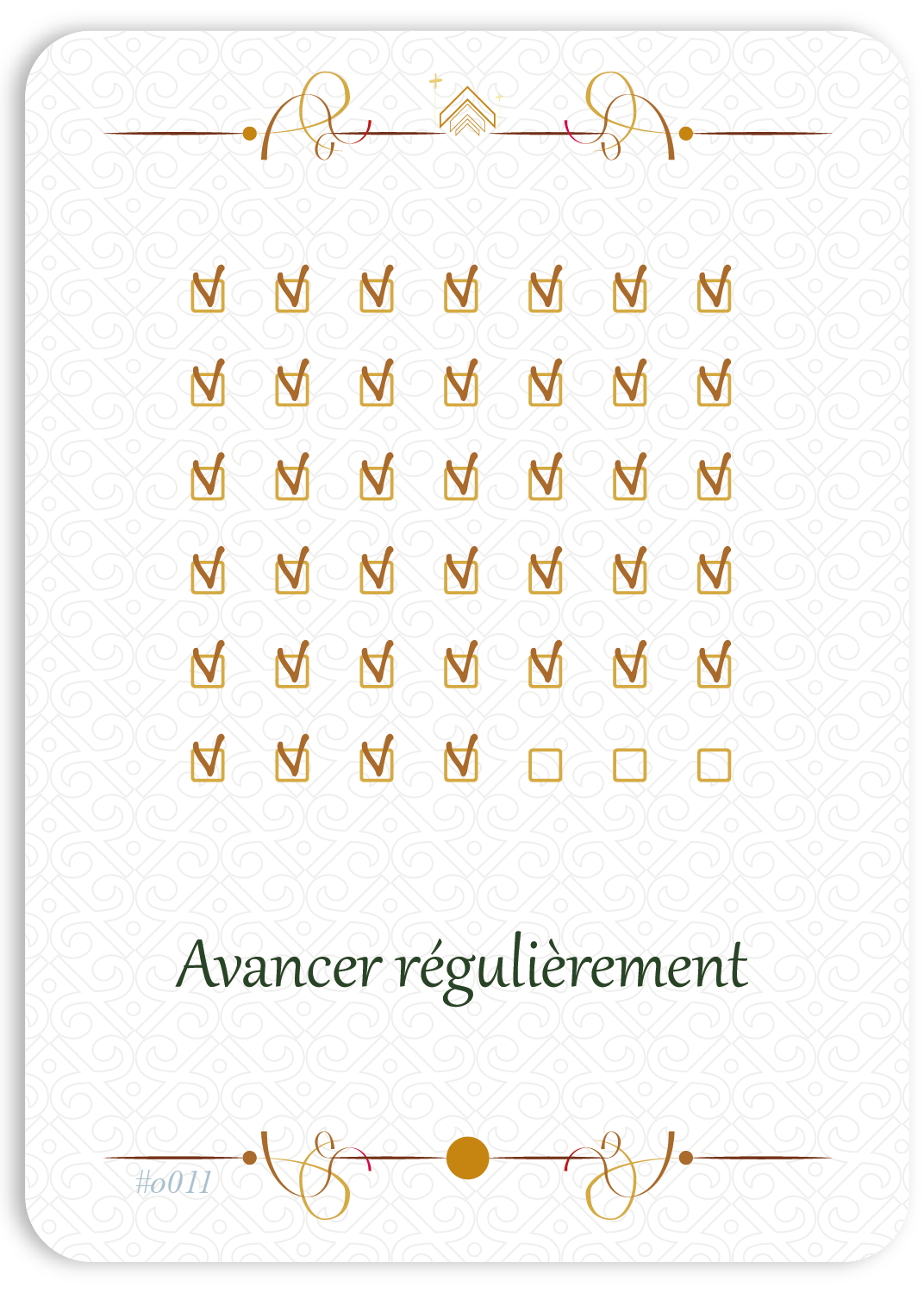 Avancer régulièrement