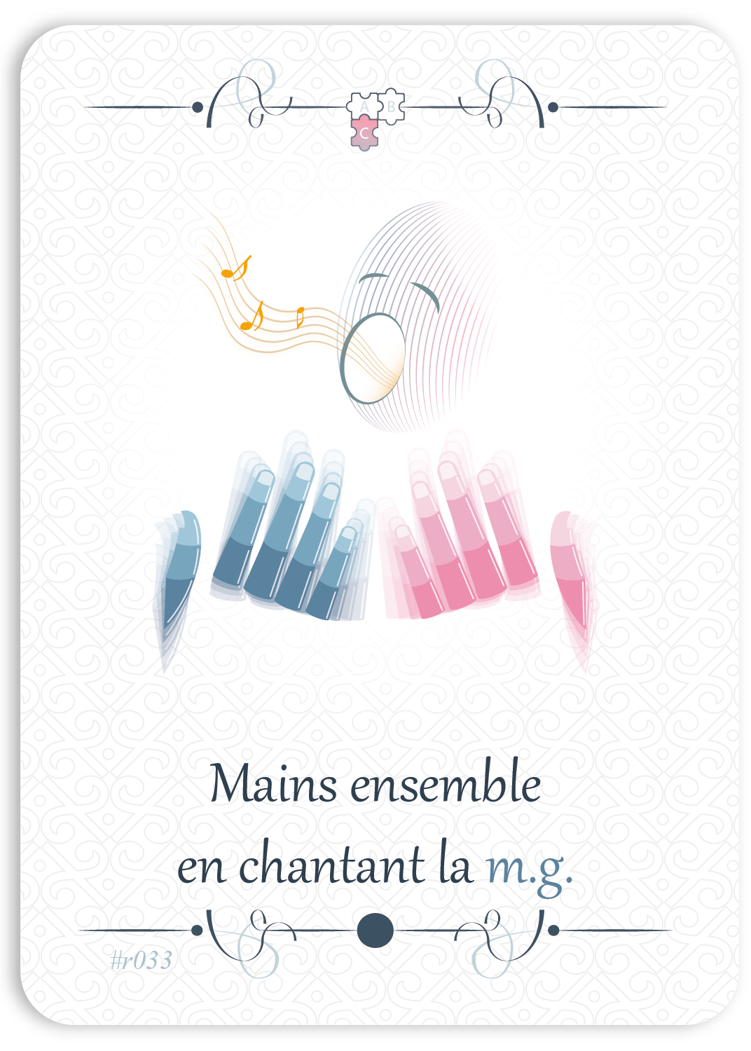 Mains ensemble en chantant la m.g.